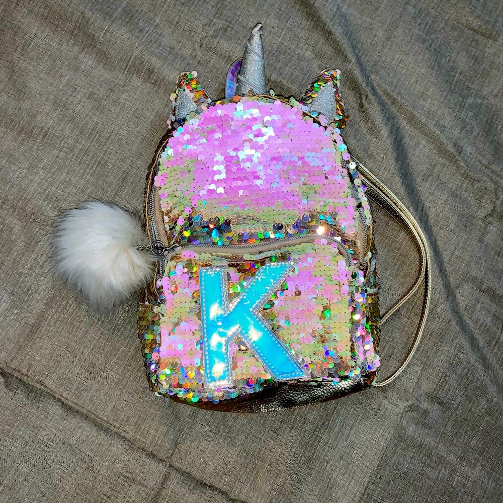 Sequins Flip Justice Unicorn Mini Backpack Bag